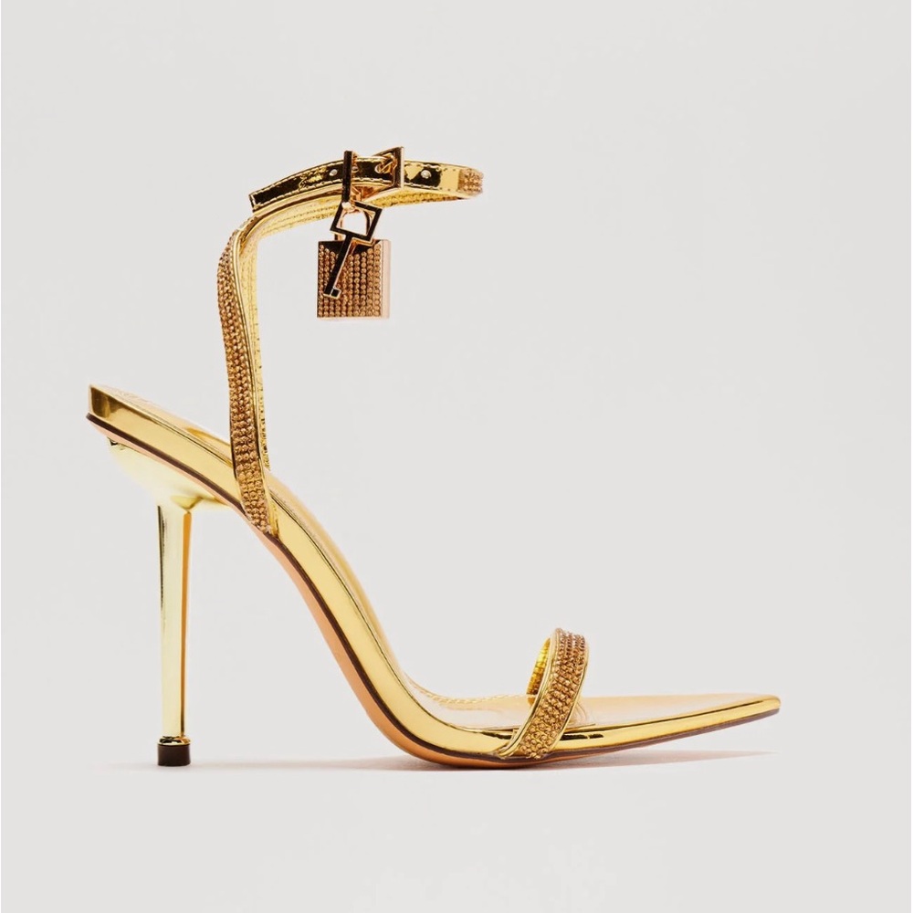 Elegant Gold Stiletto Heels